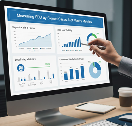 Measuring SEO by Signed Cases, Not Vanity Metrics